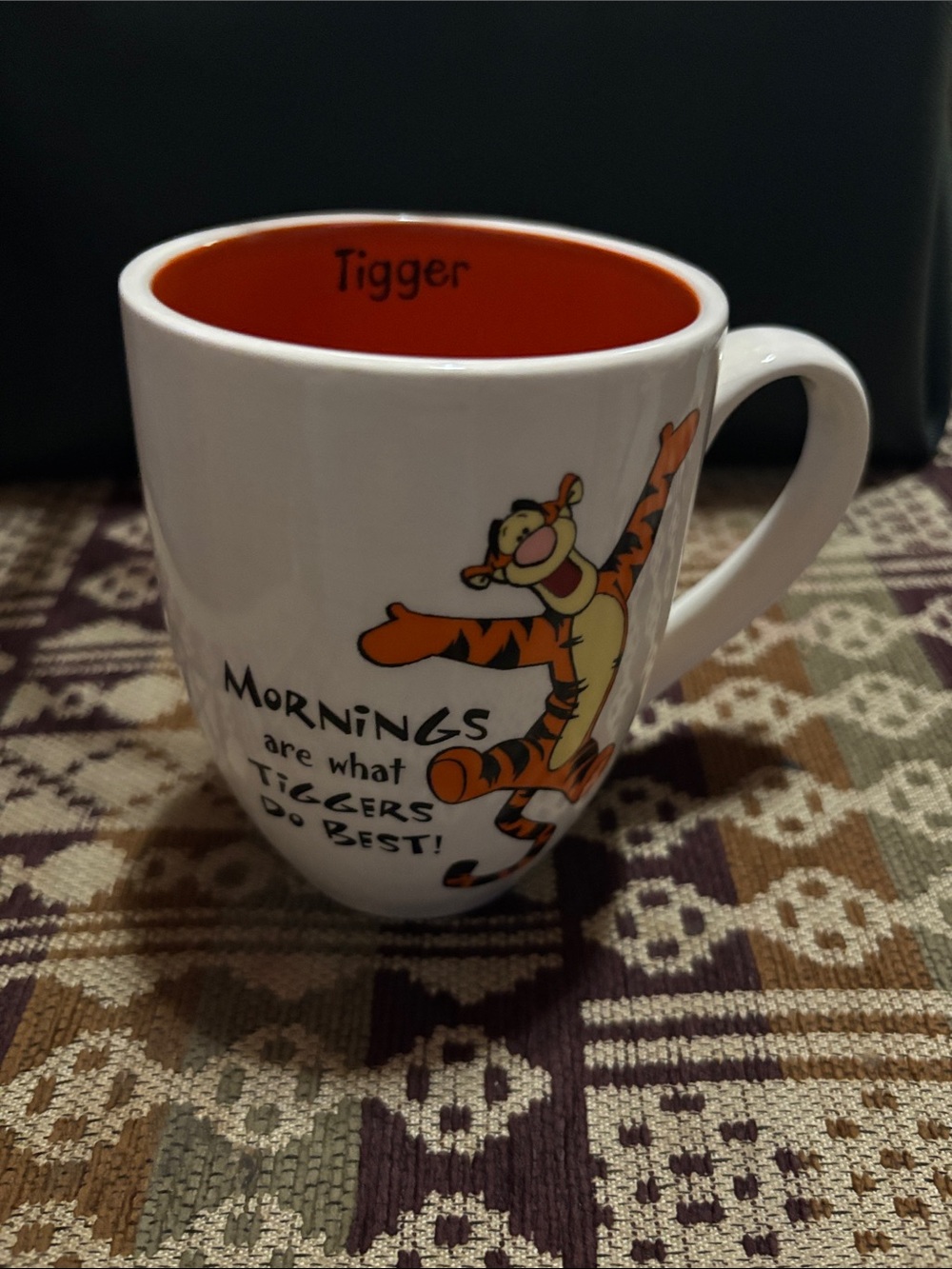 Disney Hallmark Tigger Coffee Mug “Mornings Are What Tiggers Do Best” EUC - Picture 3 of 7
